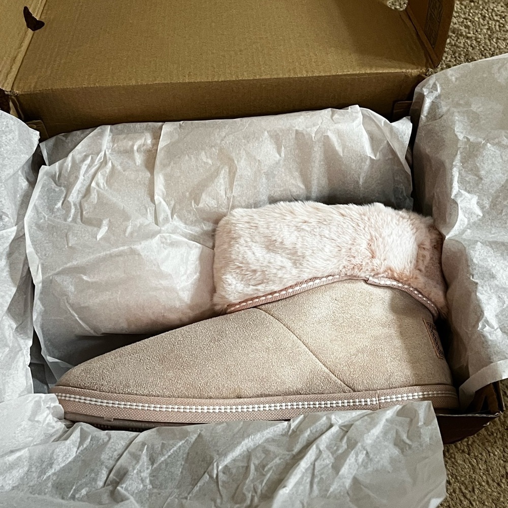 Skechers/Meant To Be NWT Women's Blush Faux Fur Suede Ankle Boots size 7.5 - Picture 7 of 8